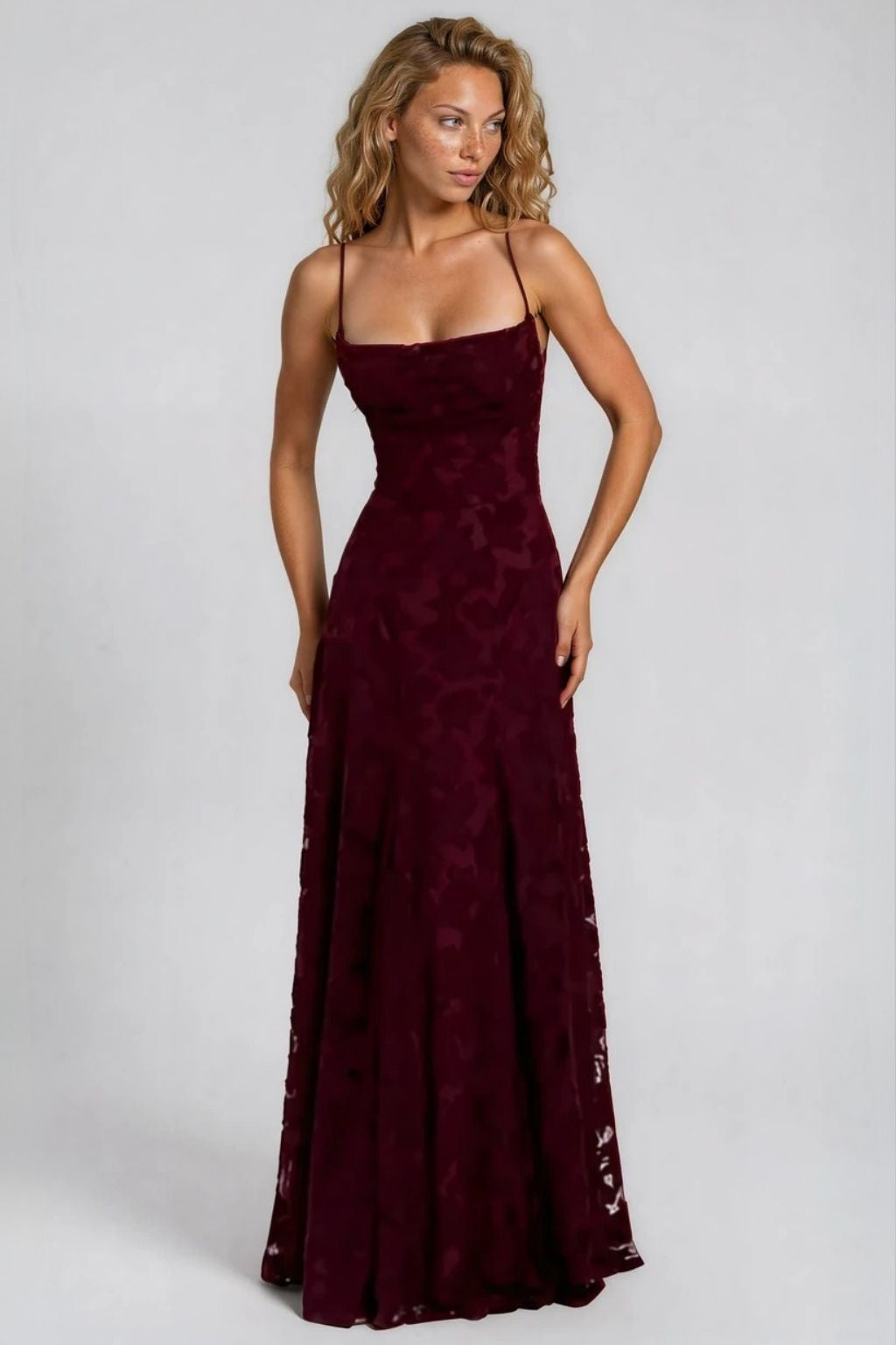 Sleeveless Floral Maxi Dress With Spaghetti Strap