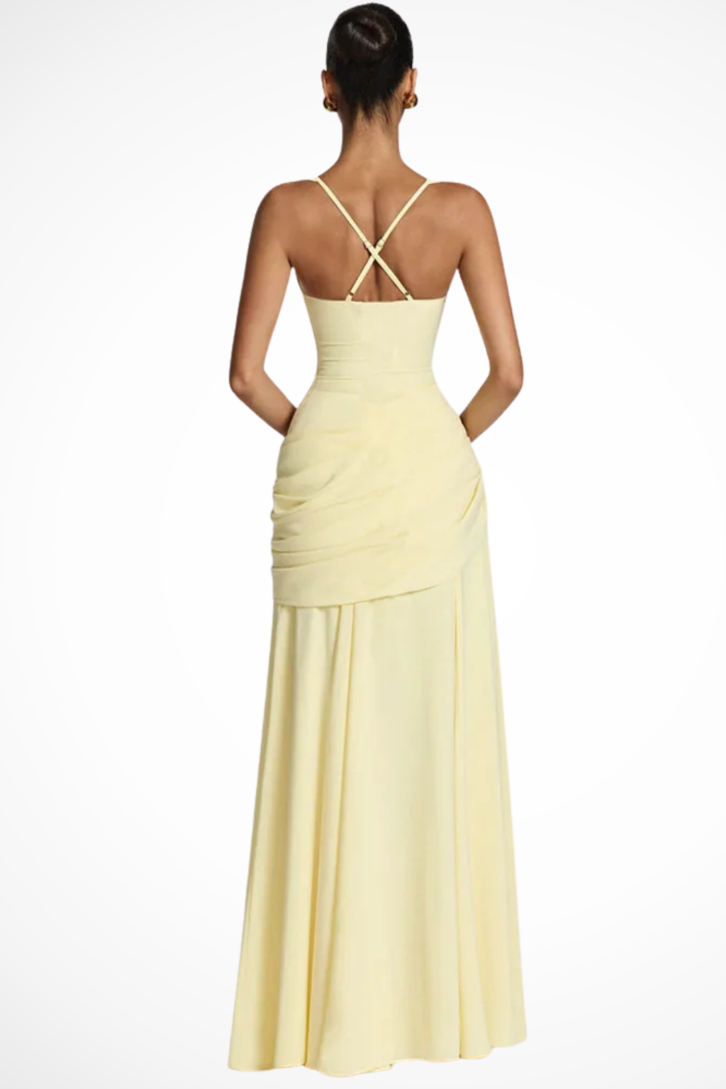 Elegant Ruched Maxi Dress For Formal Occasions