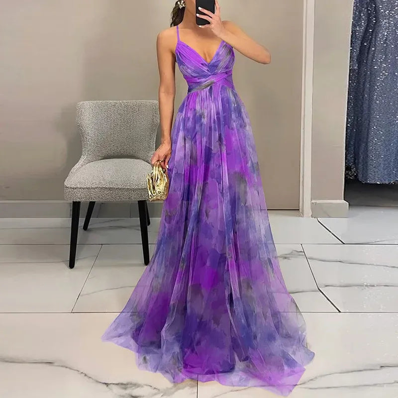 Floral Spaghetti Strap Maxi Dress | Summer Wedding Guest Outfit