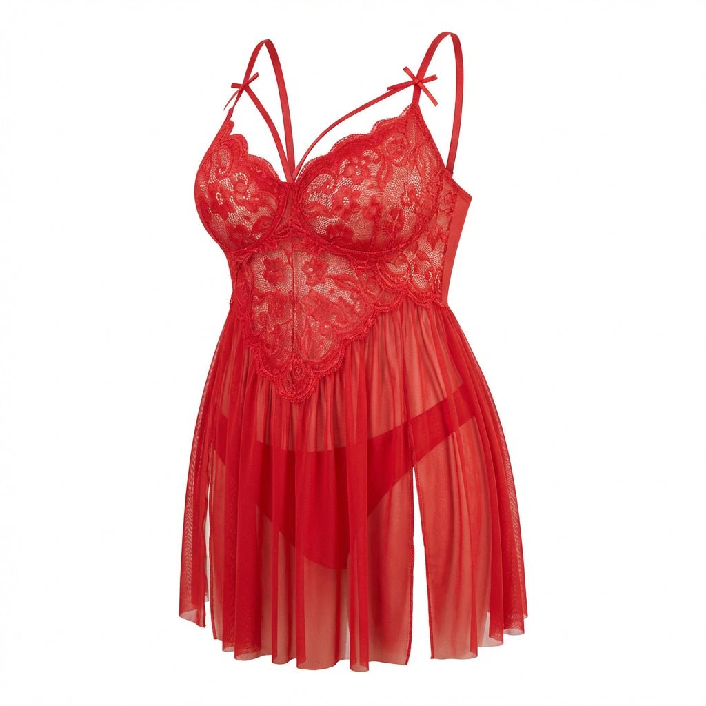 Plus Size Lace Babydoll Nightwear